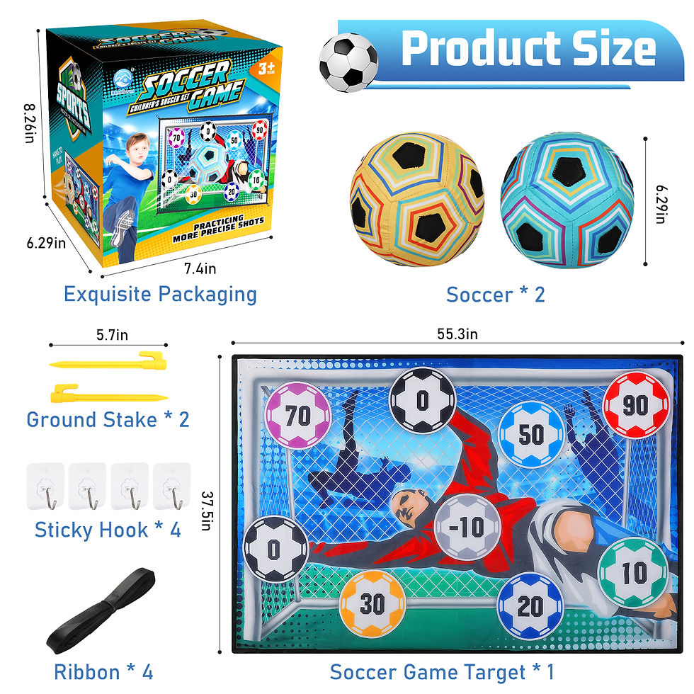 Thumbnail: VATOS Football Soccer Sticky Goal Toy Shooting Score Practice Indoor Outdoor Spo