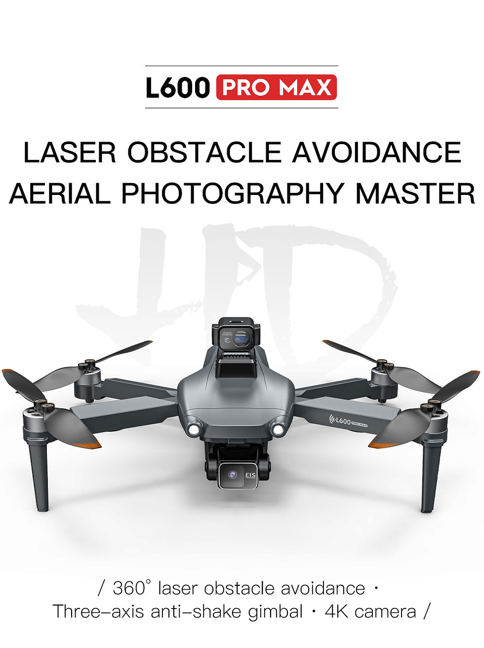 Thumbnail: New L600 PRO MAX/PRO GPS Drone 5KM 4K Professional HD Dual Camera 3-Axis Gimbal 