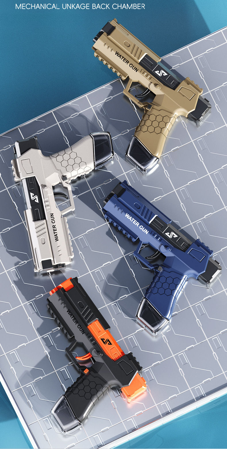 Thumbnail: Water Battle Water Gun Manual Burst Water Gun Funny Pistol Toy for Summer Outdoo