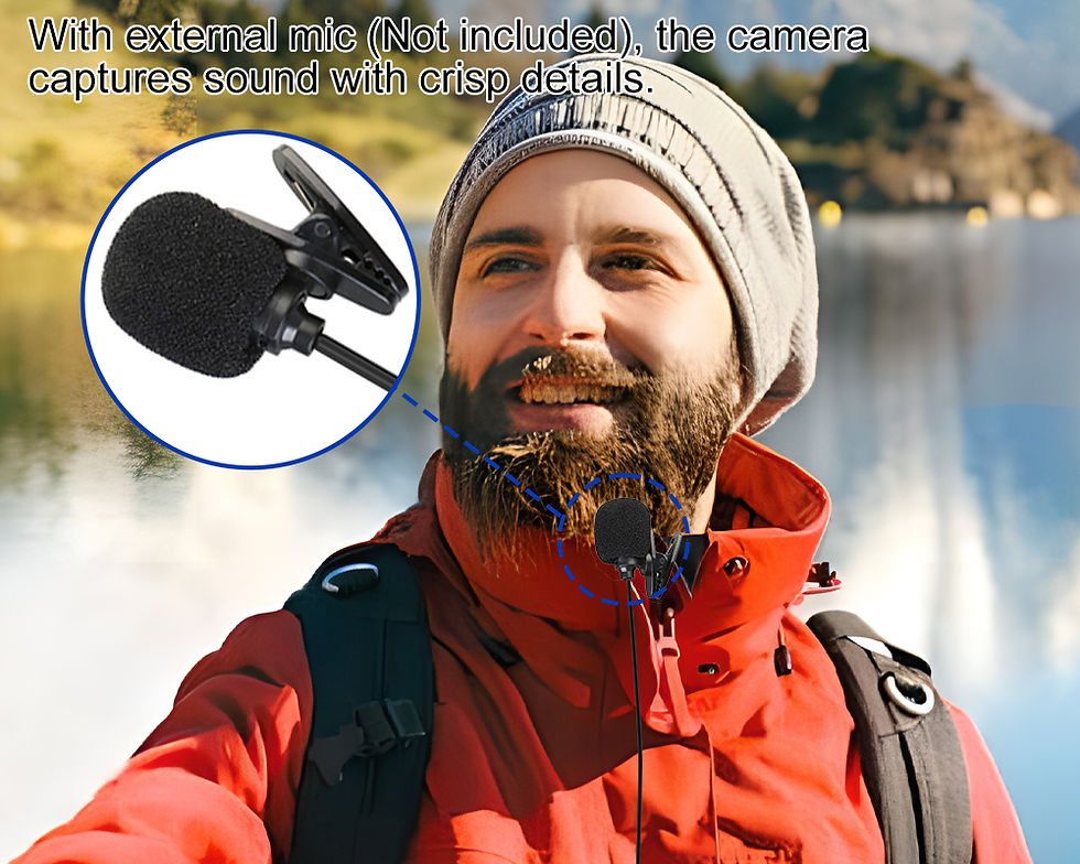 Thumbnail: Ourlife MTR40 5K Action Camera 2" IPS Touch Screen 5X Zoom Action Cam 170° 30M 