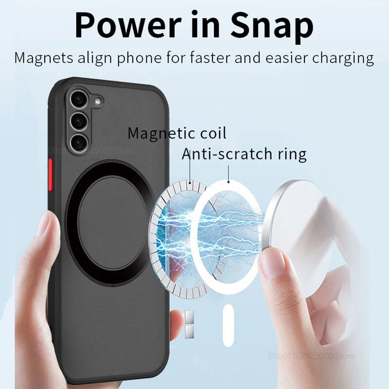 Thumbnail: S26 S25 Ultra Plus Case Armor Matte Magnetic For Samsung Galaxy S26 S25 S24 S23 