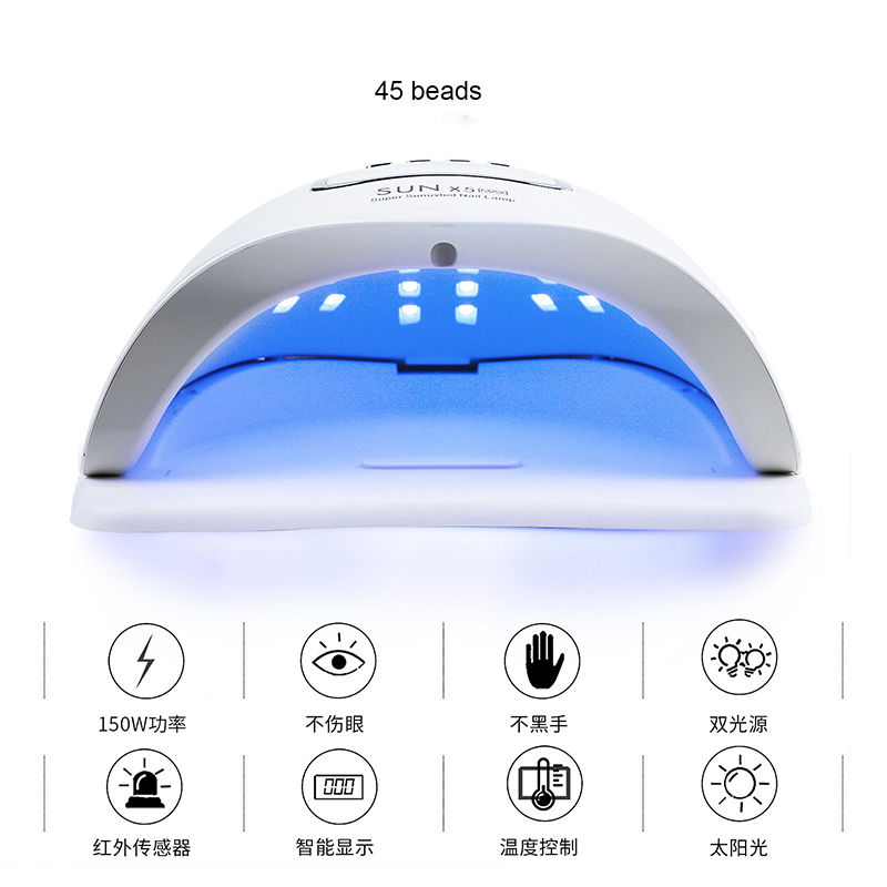 Thumbnail: SUNX5Max 150W UV LED Nail Lamp For Fast Drying Gel Nail Phototherapy Machine 45 