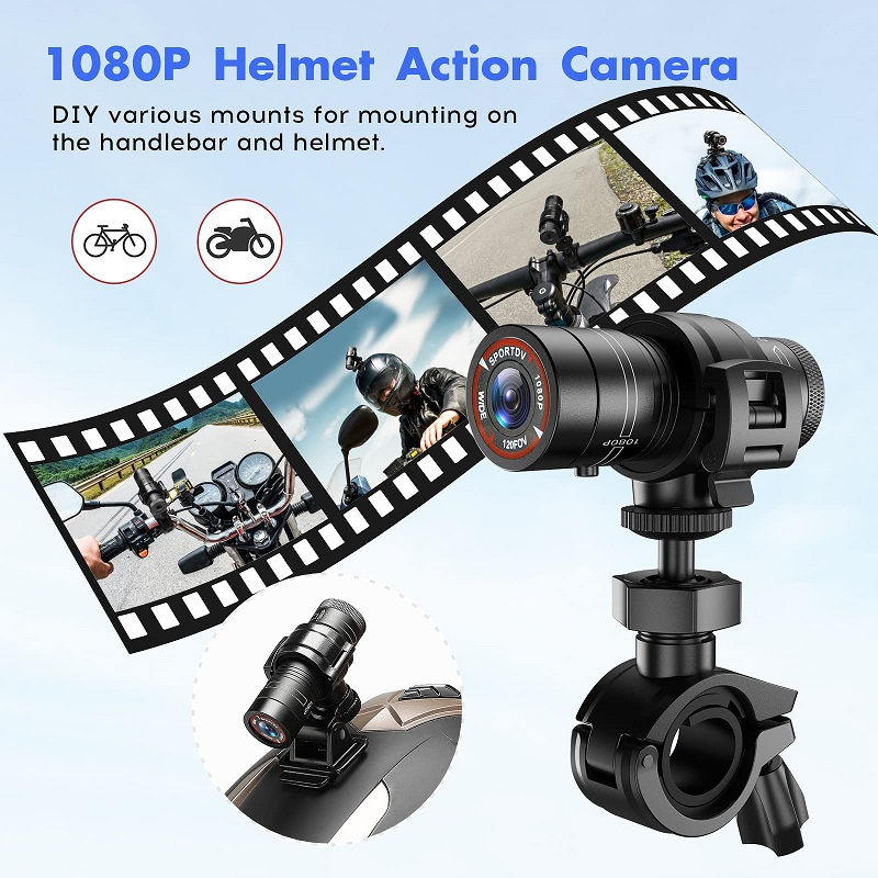 Thumbnail: Mini Sport DV Action Sports Camera Flashlight Helmet Full HD 1080P Video Ideal f