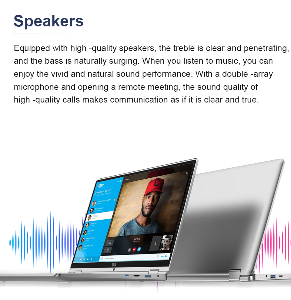 Thumbnail: 11.6" Portable 2 in 1 mini Laptop Computer Touch ScreenIntel N4020 8GB 1TB 2TB W