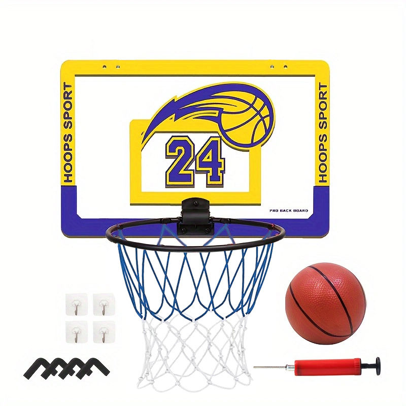 Thumbnail: Children's wall mounted silent non porous foldable basketball stand indoor and o