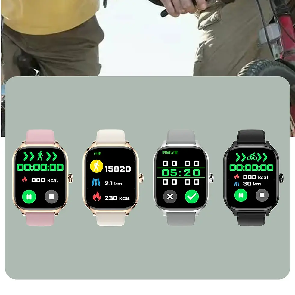 Thumbnail: NEW 2.01'' Smartwatch Fitness Tracker Clock Sports Smartband Blood Pressure Moni