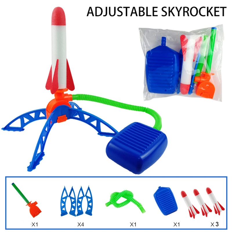 Thumbnail: Kids Outdoor Rocket Foot Pump Outdoor Air Pressing Soaring Rocket Suit Jumps Air