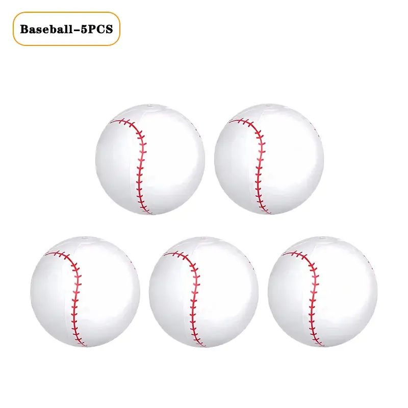 Thumbnail: 1-20PCS Inflatable Sports Balls Set Football Baseball Basketball Summer Beach Po