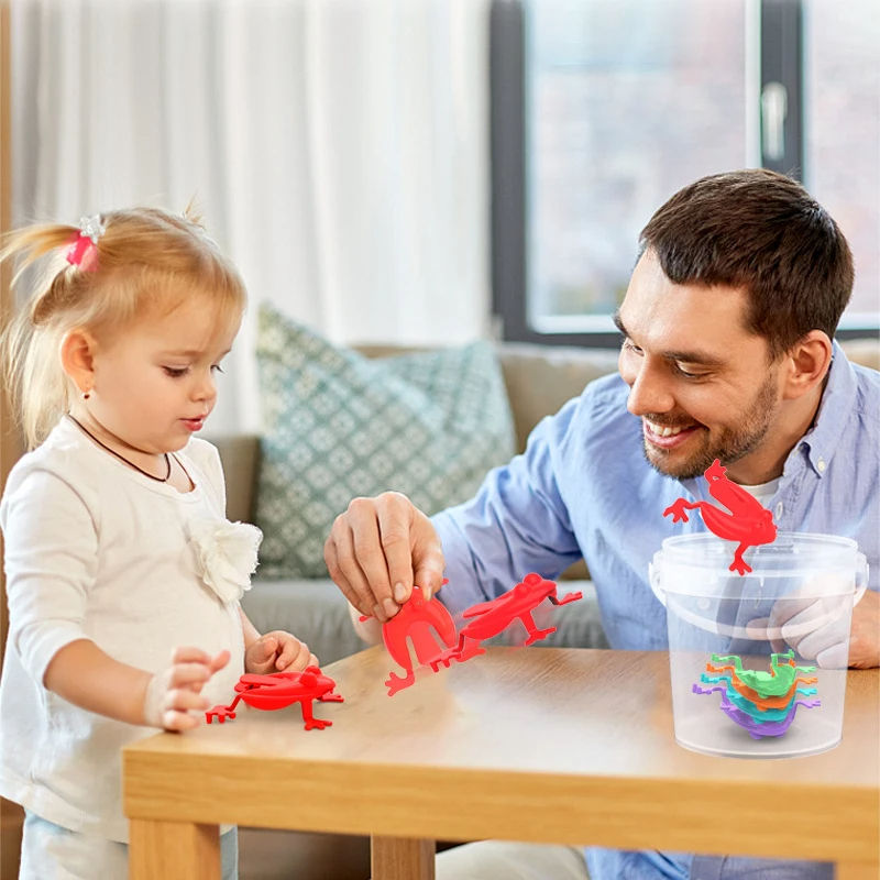 Thumbnail: 1-20pcs Jumping Frog Toy Parent-child Bounce Frogs Anxiety Toy for Kids Assorted
