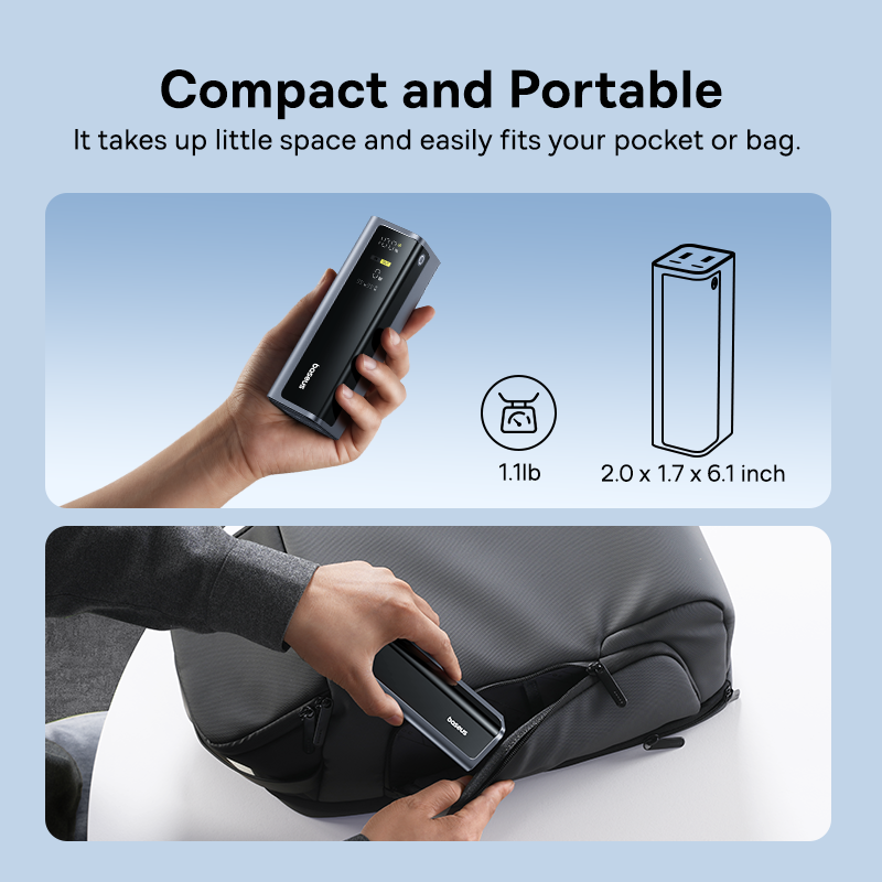 Thumbnail: Baseus 145W Power Bank 20800mAh Dual USB A USB C PD 100W Fast Charging Digital D