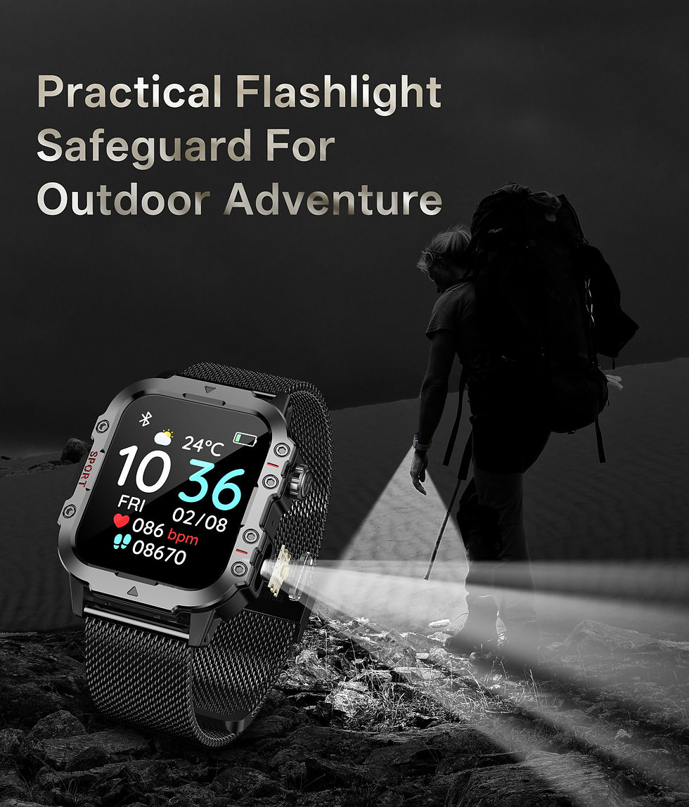 Thumbnail: 2026 New Military Smart Watch Men IP67 3ATM Outdoor Sports Fitness Tracker Healt
