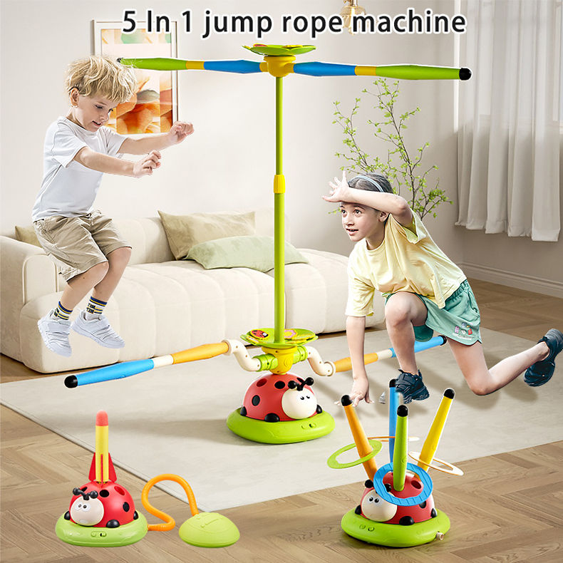 Thumbnail: 4 Styles Ladybug Multifunction Exercise Machine Ferrule Jump Rocket Launcher Toy
