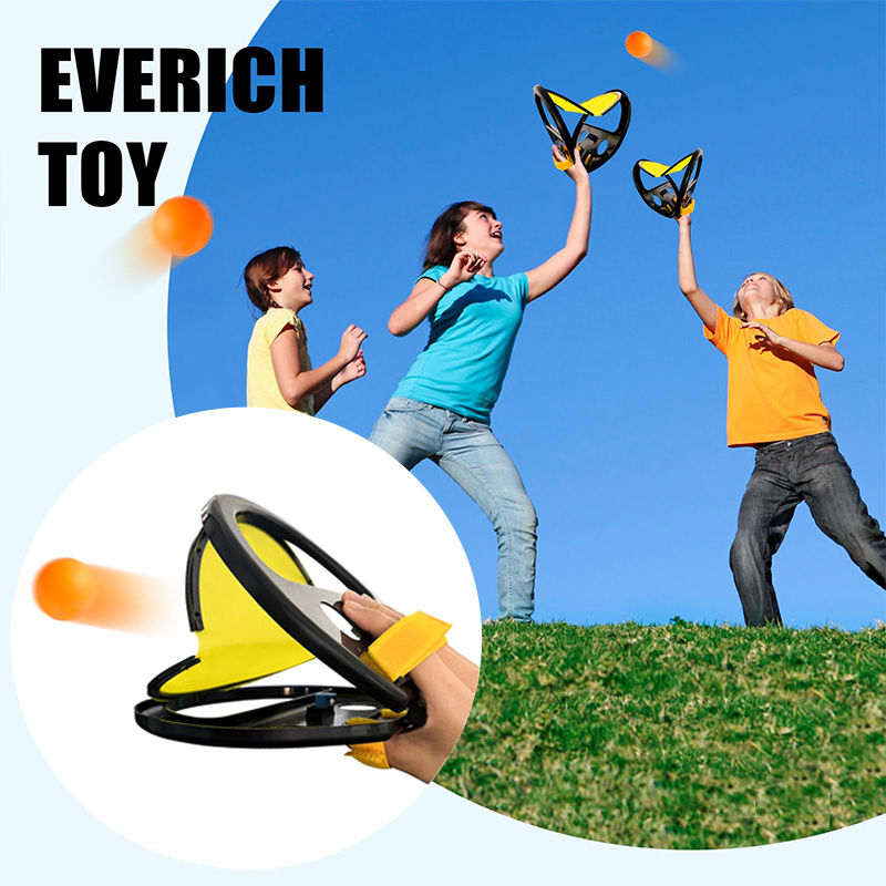Thumbnail: Adult & Kids Toss And Catch Ball Game Racket for Hand Grasping Outdoor Beach Yar