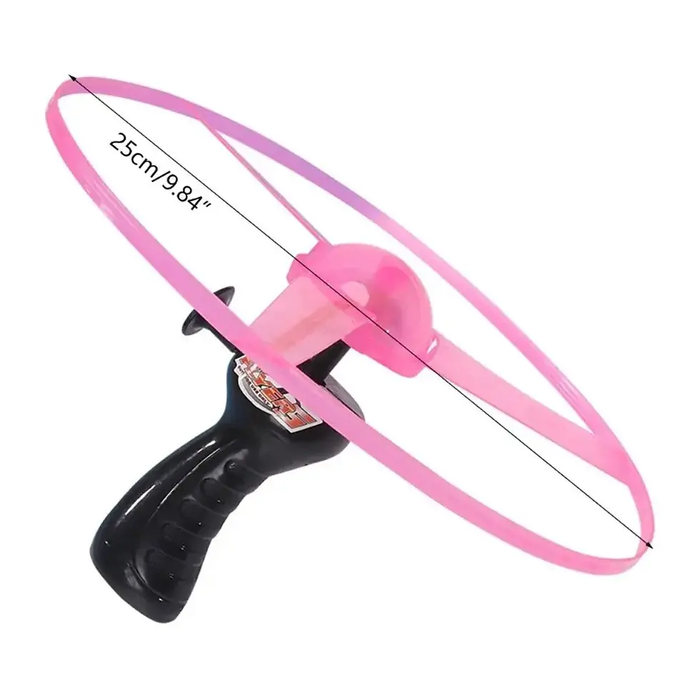 Thumbnail: 1PCS Kids Luminous Flying Disc Propeller Toys LED Lighting Pull String Flying UF