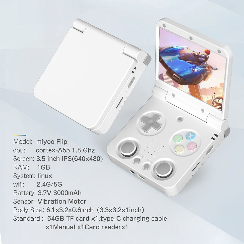 Thumbnail: MIYOO Flip V2 Handheld Game Console 3.5''IPS Screen Retro Compact Portable Game 