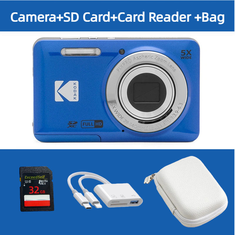 Thumbnail: KODAK PIXPRO FZ55-RD 16MP Digital Camera 5X Optical Zoom 28mm Wide Angle 1080P F