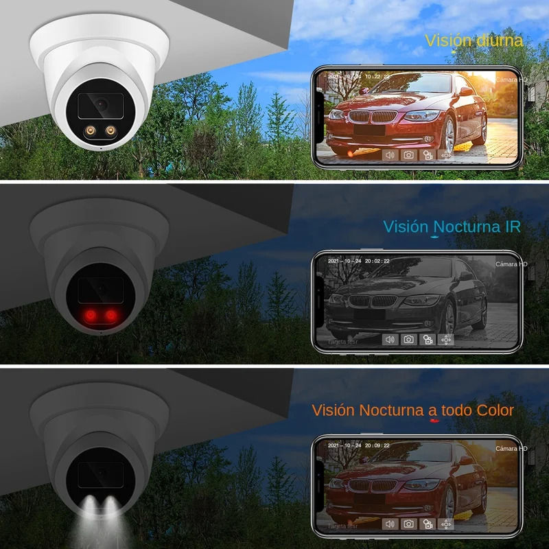 Thumbnail: New 4K 8MP IP Camera Audio Outdoor AHD H.265 Onvif Wide Angle 2.8mm AI Color Nig