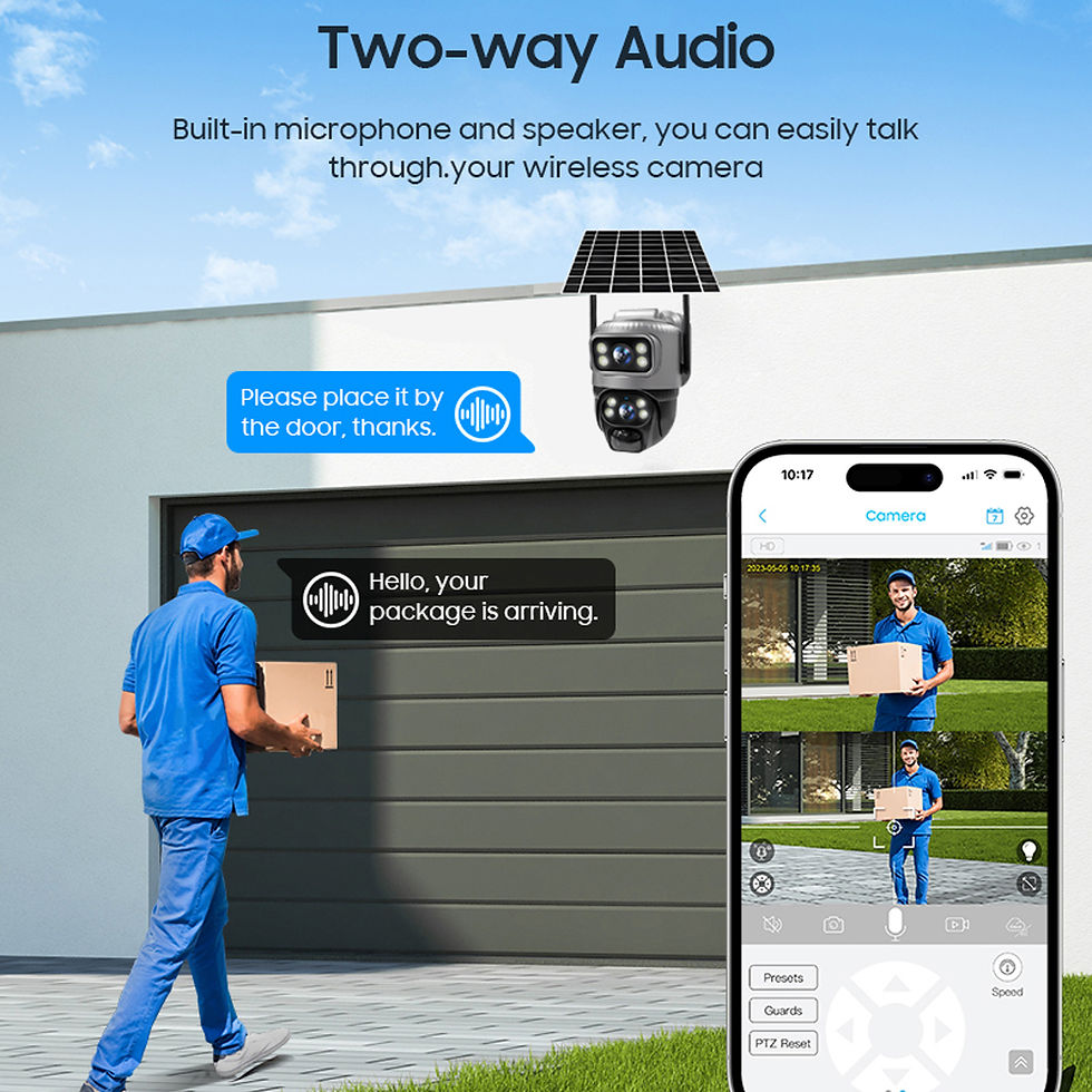 Thumbnail: V380 Dual Lens 4G Camera Solar PIR Human Detection Night Vision Waterproof Secur
