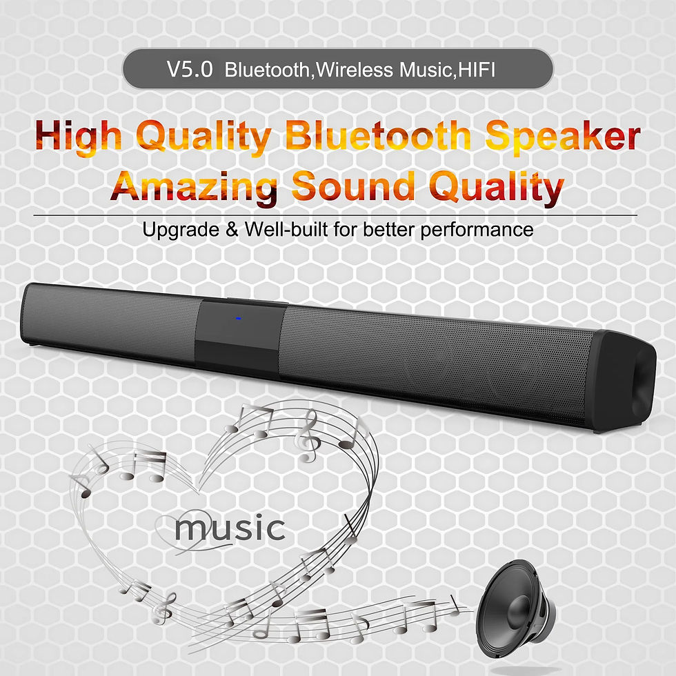 Thumbnail: HOMEFISH BS-28B Soundbar 20W Bluetooth Speaker for TV Home Theater RCA/USB/TF/AU