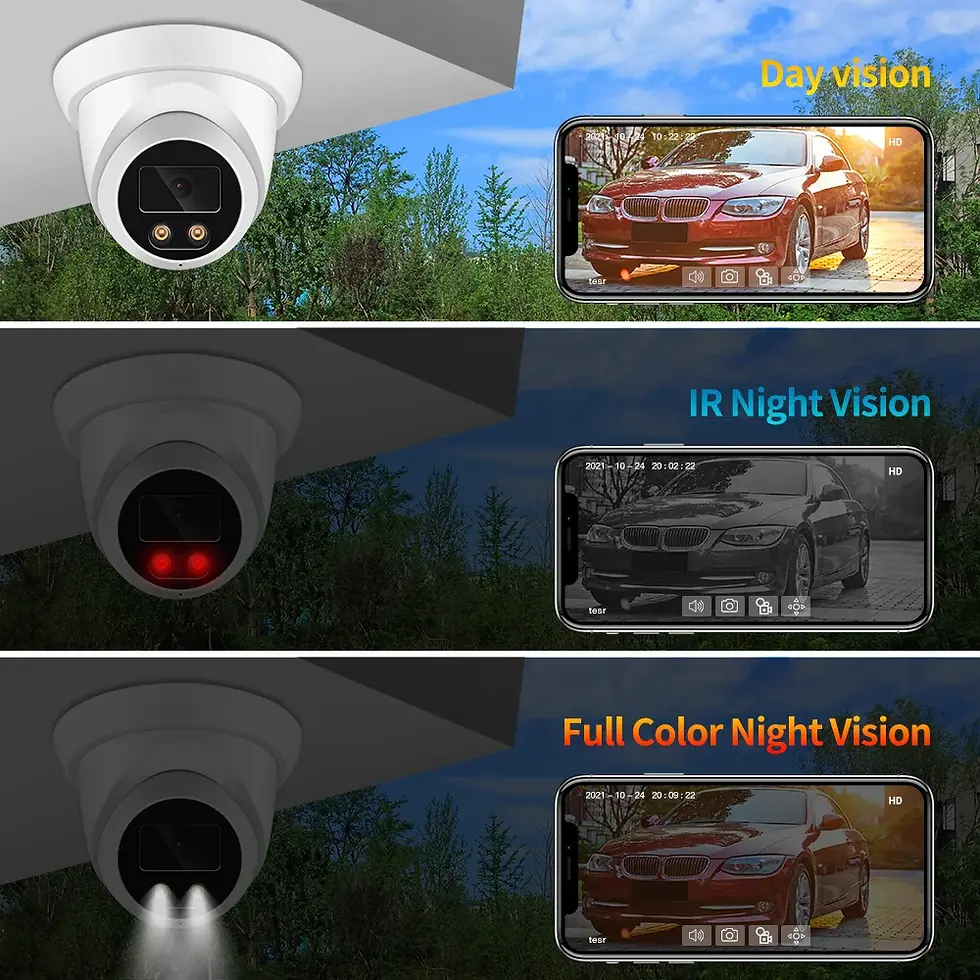 Thumbnail: New 4K 8MP IP Camera Audio Outdoor AHD H.265 Onvif Wide Angle 2.8mm AI Color Nig