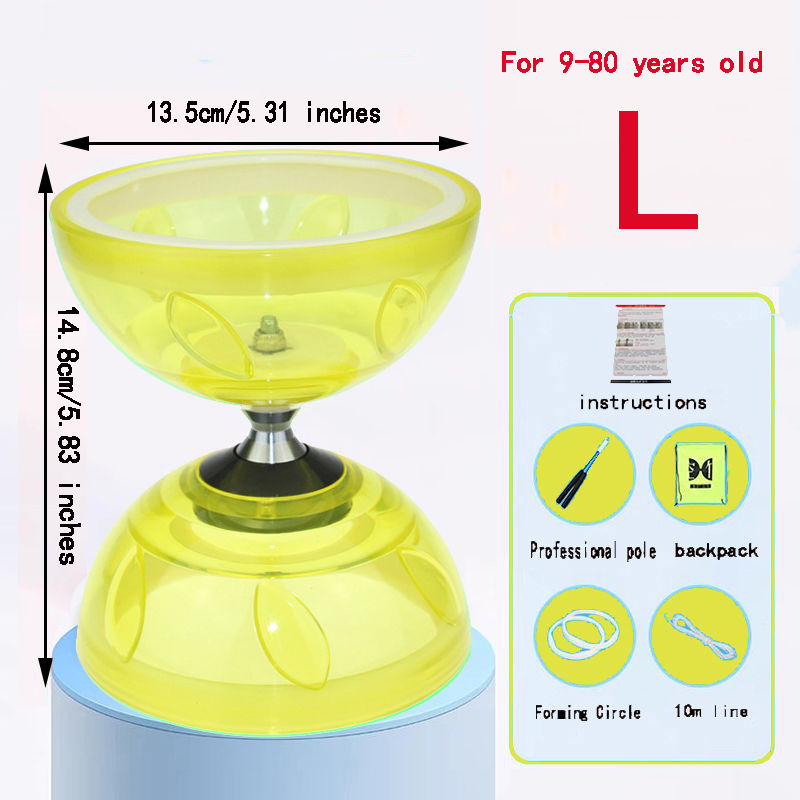 Thumbnail: Portable Diabolo Chinese Yoyo Diabolo Set Portable Fitness Gear For Adults Kids 
