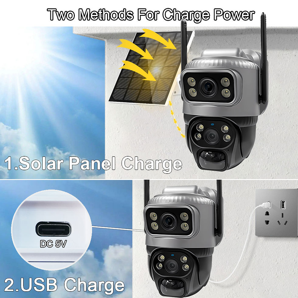 Thumbnail: V380 Dual Lens 4G Camera Solar PIR Human Detection Night Vision Waterproof Secur