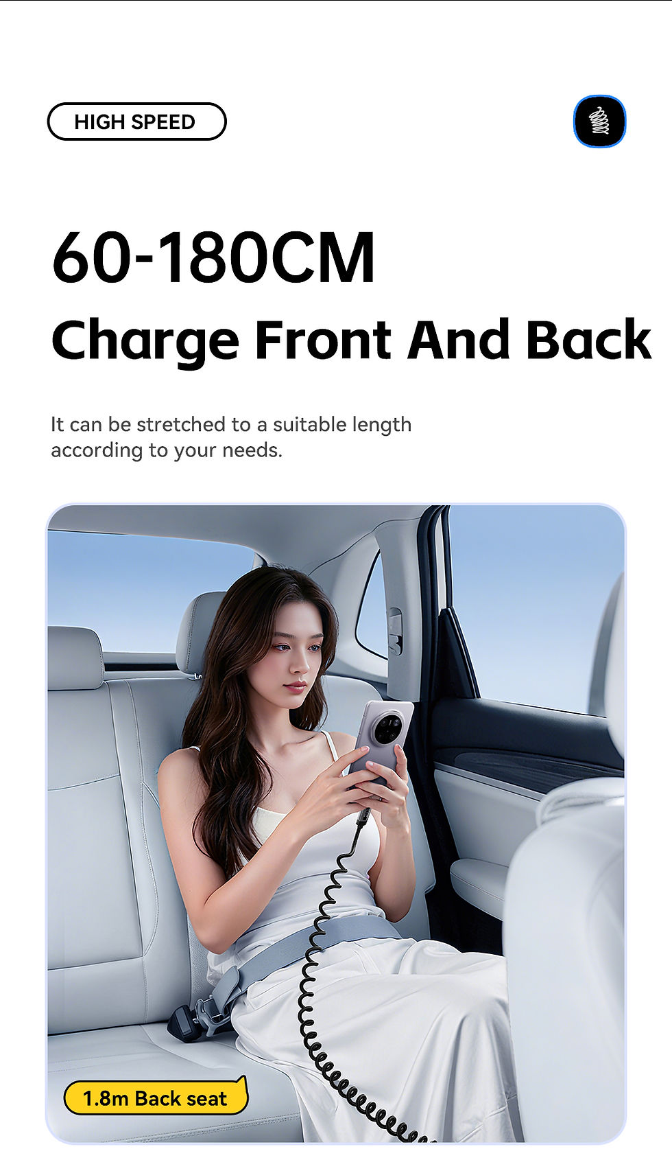 Thumbnail: Essager Digital Dispaly USB C Cable For iPhone 17 16 15 Xiaomi Huawei 100W PD Fa