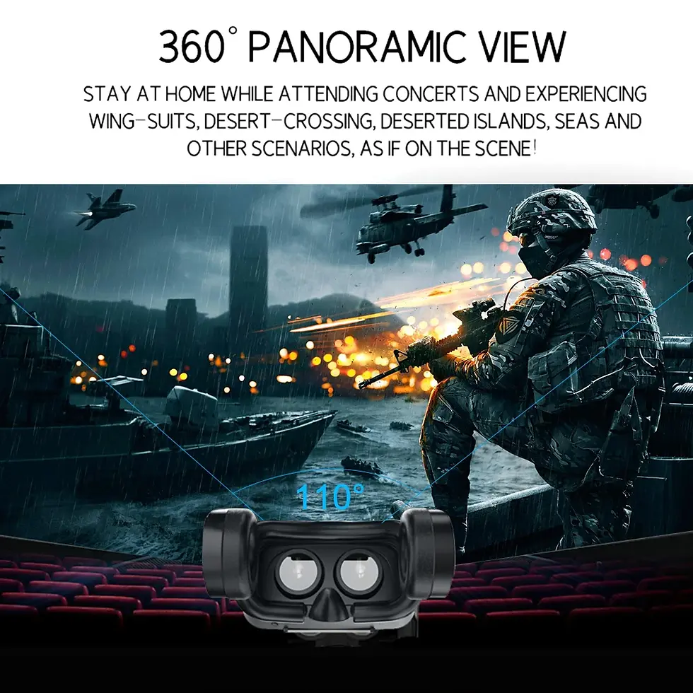 Thumbnail: Virtual Reality VR Glasses 3D Headset Bluetooth Devices Smart Phone Helmet Goggl