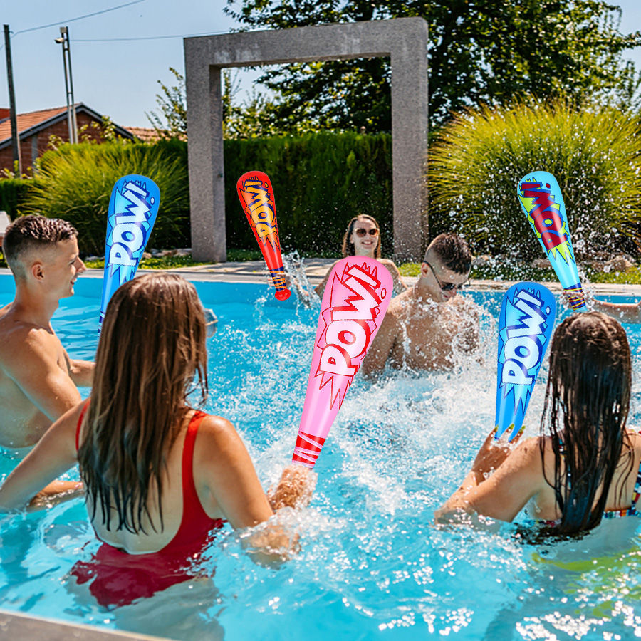Thumbnail: 4pcs Colorful Paw Inflatable Baseball Toy Inflatable Suitable For Summer Pool Ba