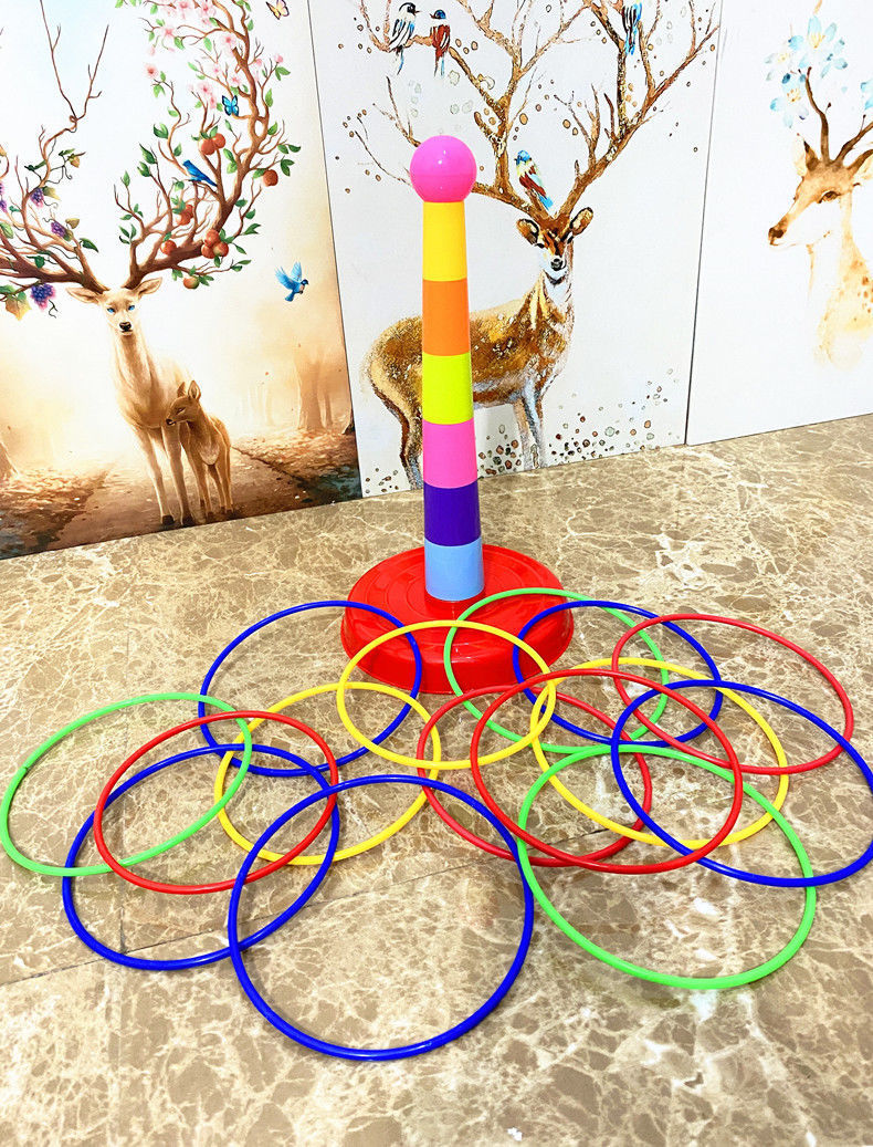 Thumbnail: Children Throw Circle Game Ferrule Stacked Toys Fun Indoor Outdoor Parent-Child 