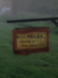 I smile every time I ride past this sign at Rodale Farm.