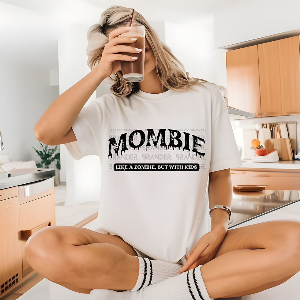 Mombie Halloween Graphic T-Shirt: Dead Tired Mom Life