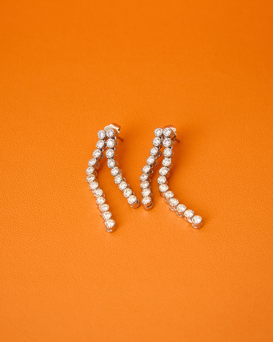 Modern Diamond Stream Earrings