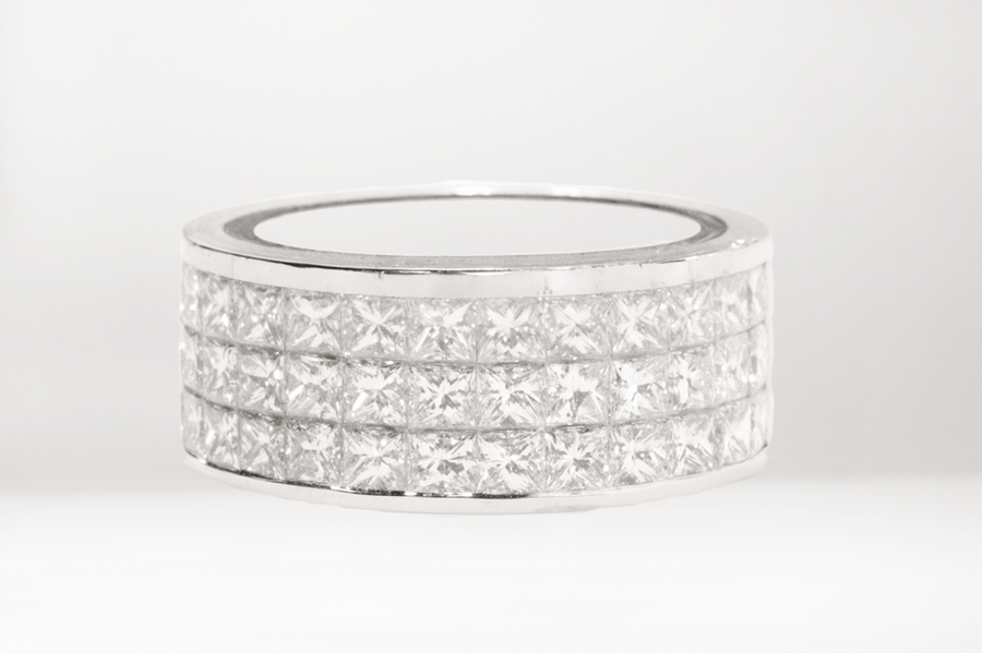 Triple Tier Princess Diamond Ring