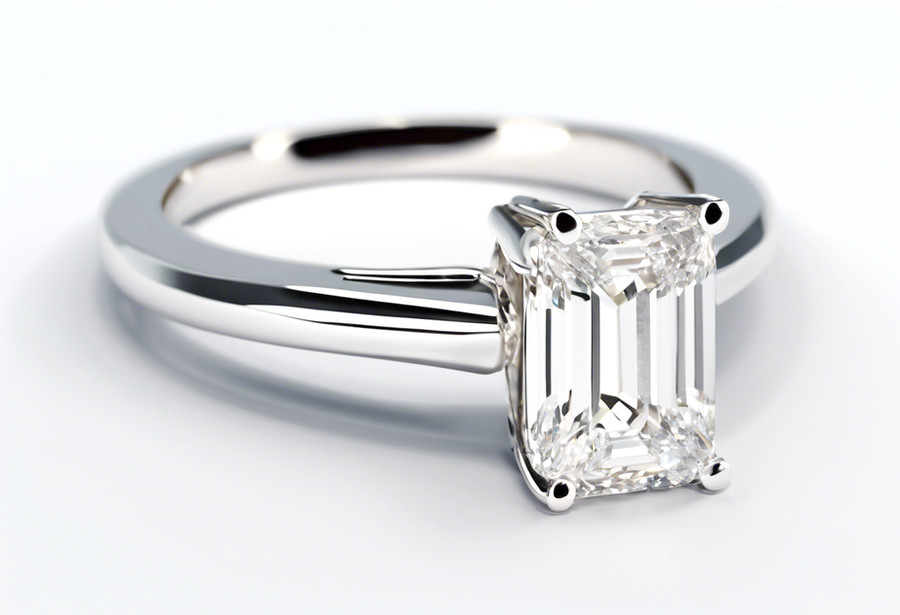 Eternity Emerald Cut Engagement Ring