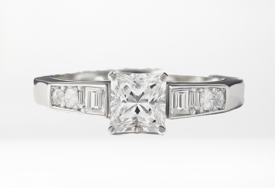 Radiant Princess Diamond Engagement Ring