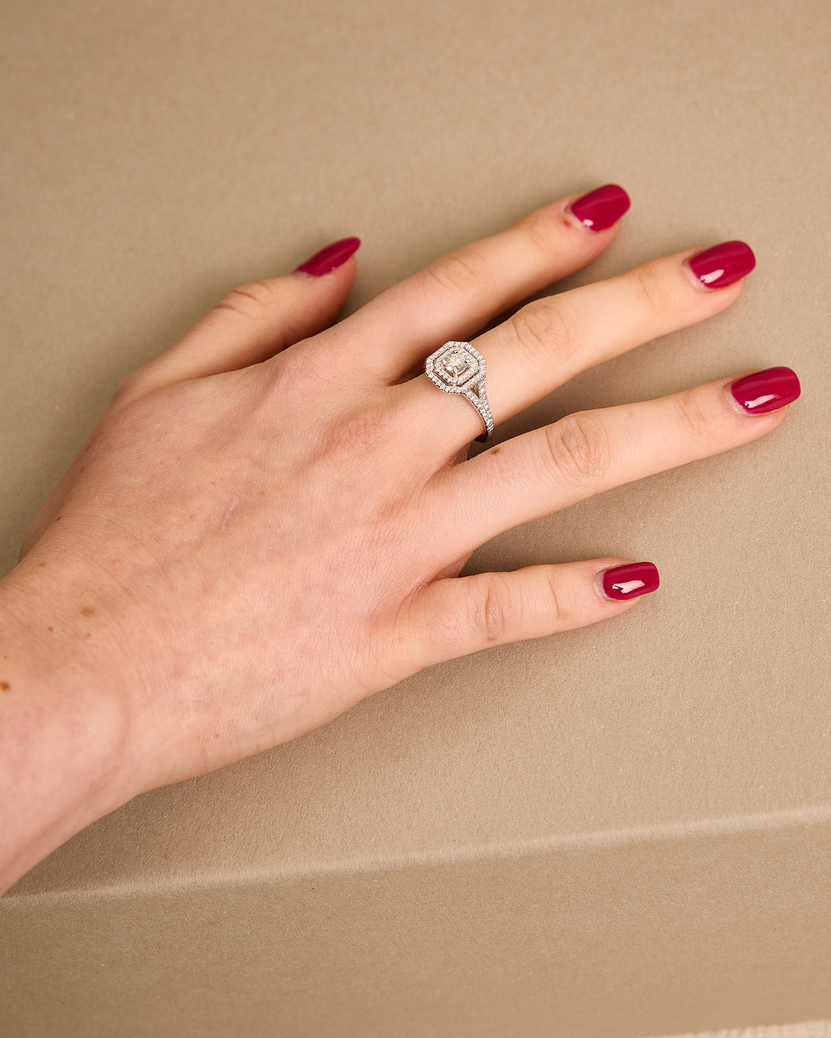 Cushion Halo Engagement Ring view 2