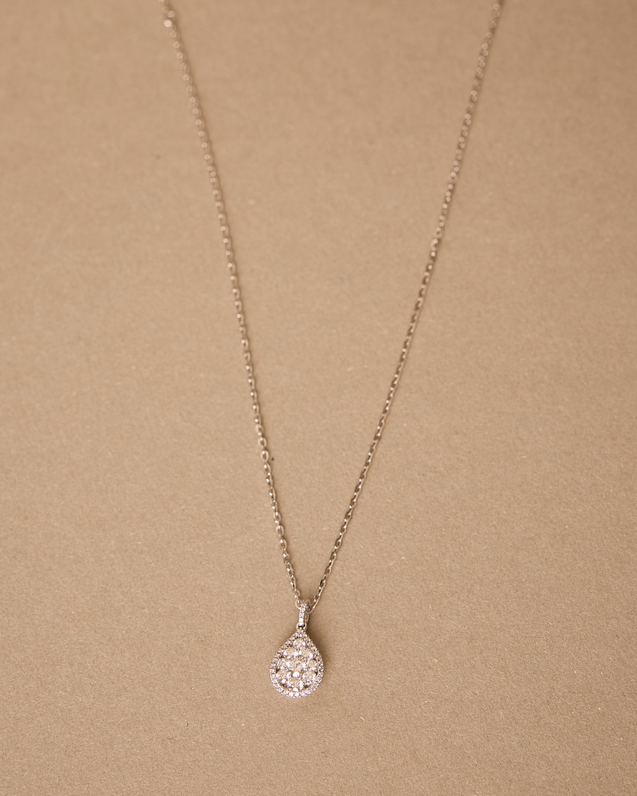 Diamond Teardrop Pendant Necklace