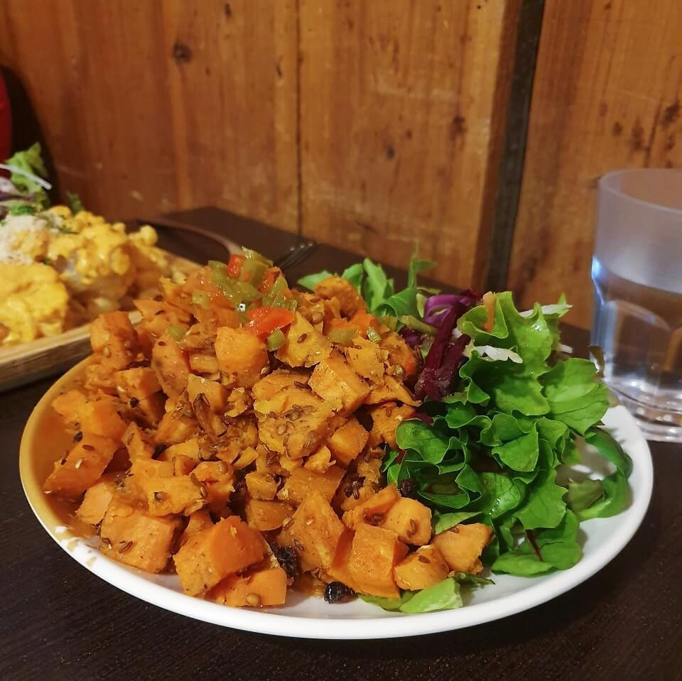 Vegan sweet potato hash