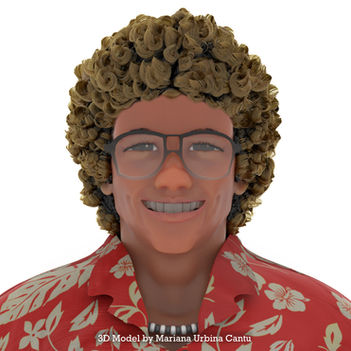 3D fan art of a character inspired by the Brazilian film Cidade de Deus (City of God / Ciudad de Dios), featuring detailed cloth and hair simulation using CFX