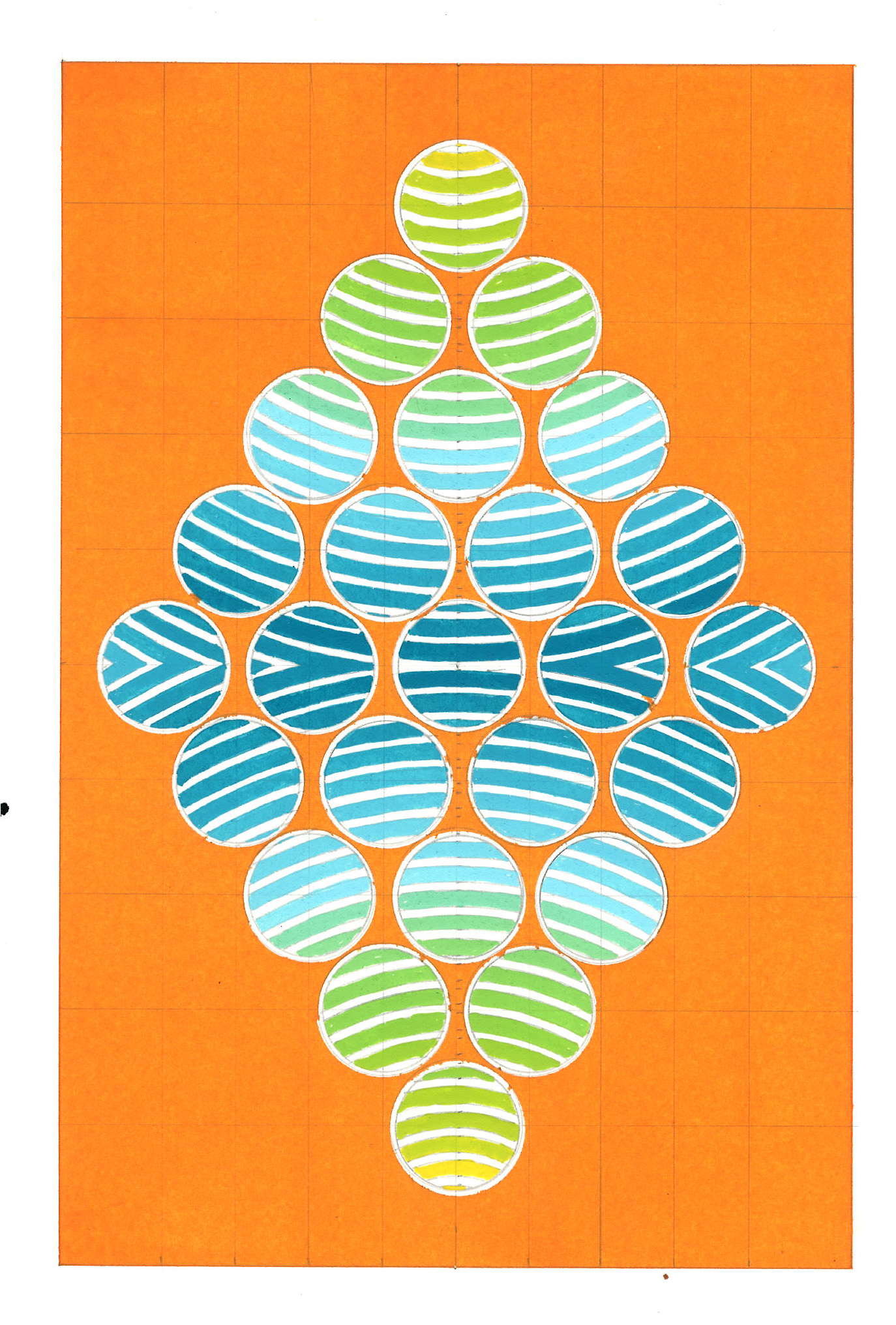 kmcontemporary David Rufo Diamond Dot Orange wc 10x7 $50o