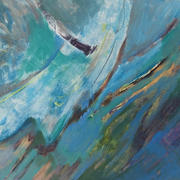 Beth Barry Swoosh Acrylic on Panel 12x16