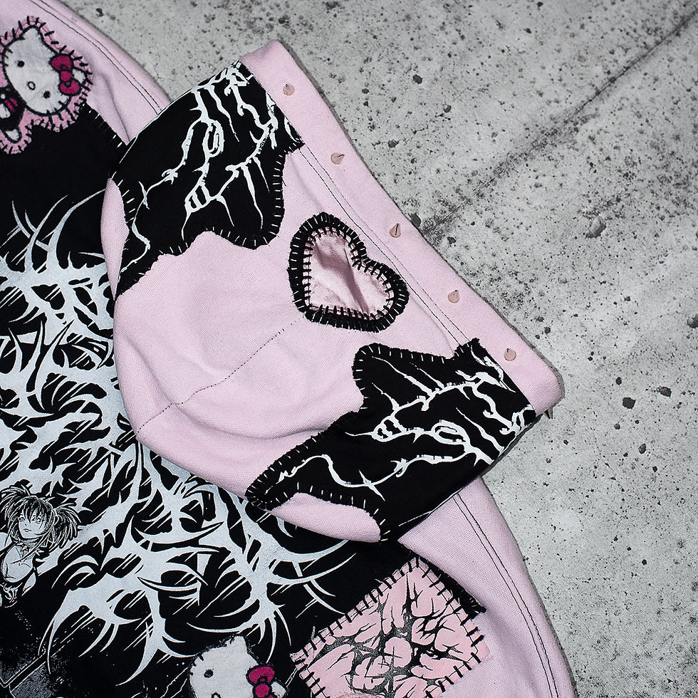 Thumbnail: Hxllo Kitty- Custom Upcycled Hoodie