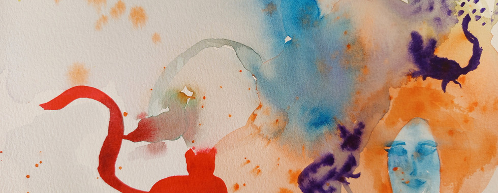 ציור בזוג - בהשראת ציור חתולים על שיער של טרי