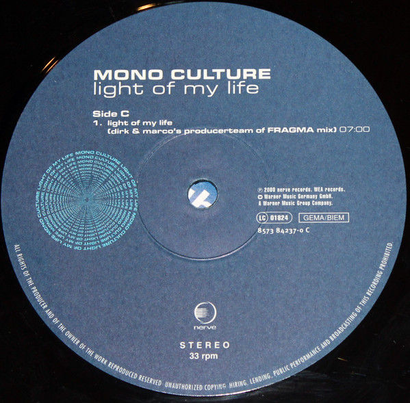 Thumbnail: Mono Culture - Light of My Life (2x12")
