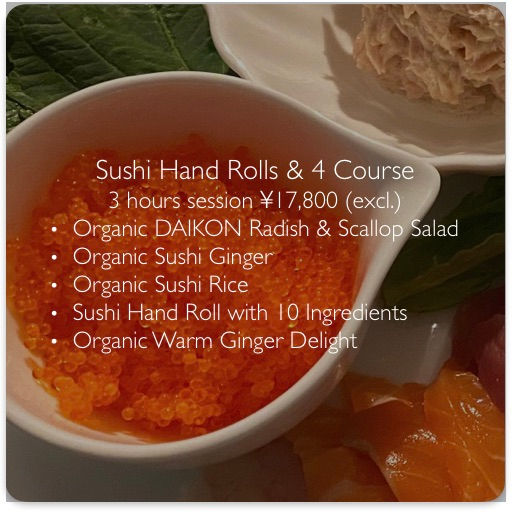 Sushi hand rolls with a variety of fresh ingredients