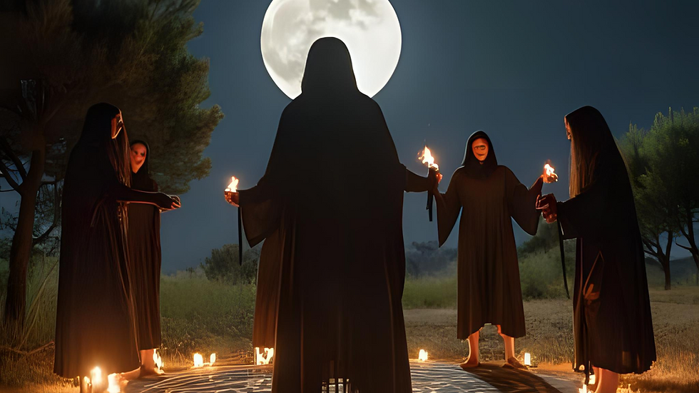 La danza sagrada de las brujas de Benevento, bajo la protección de la luna y el nogal encantado.