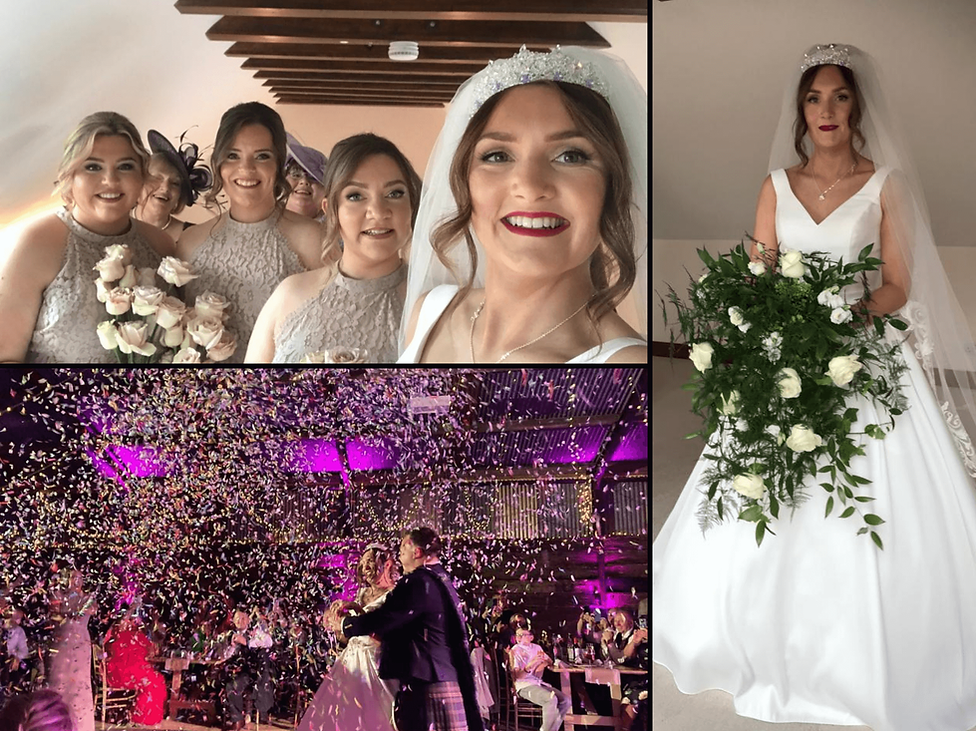 Harelaw farm wedding dressing