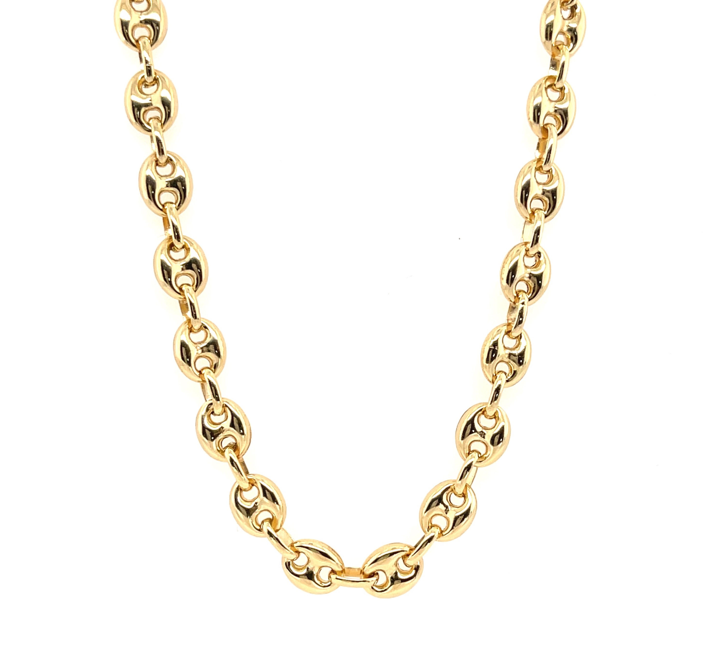 Small Puffed Mariner Link Chain