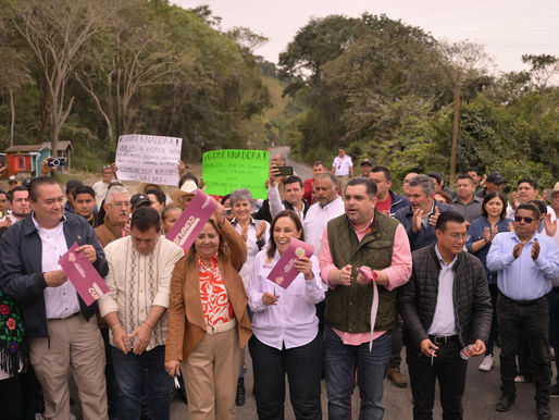 Justicia social a la Huasteca, Rocío Nahle inaugura tramo Chalma–Platón Sánchez